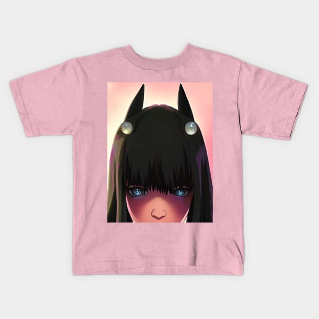 Goth Black Princess Kids T-Shirt by AnimeBlaque